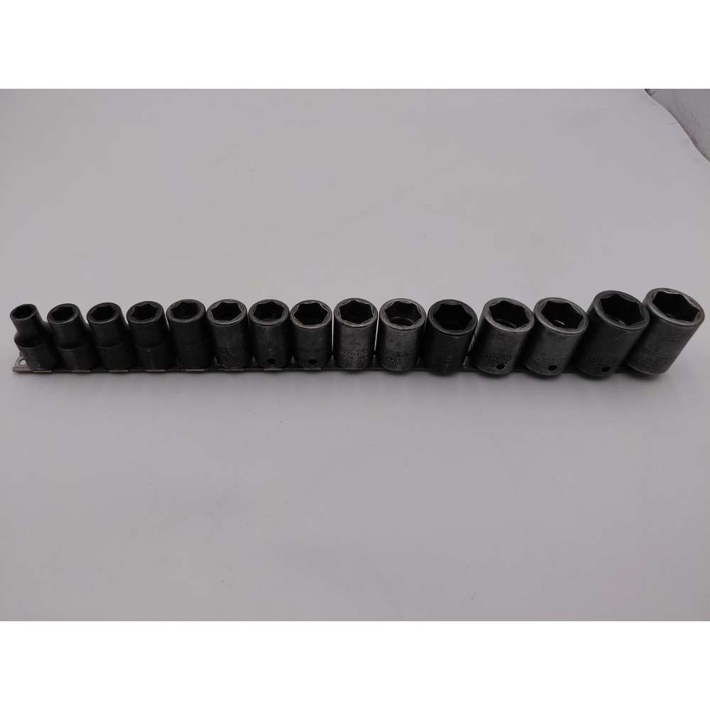 Snap On IMML 15pc. 1/2" Drive 6-Point Metric Shallow Impact Socket Set 10-24mm